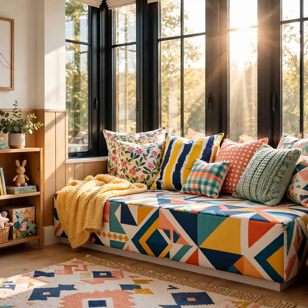 Design 21 Happy Window Seat Cushions
