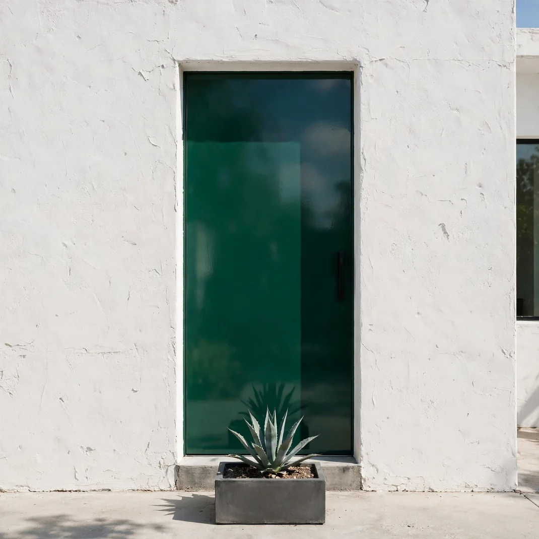 Design 22 Back Painted Glass Entry Door