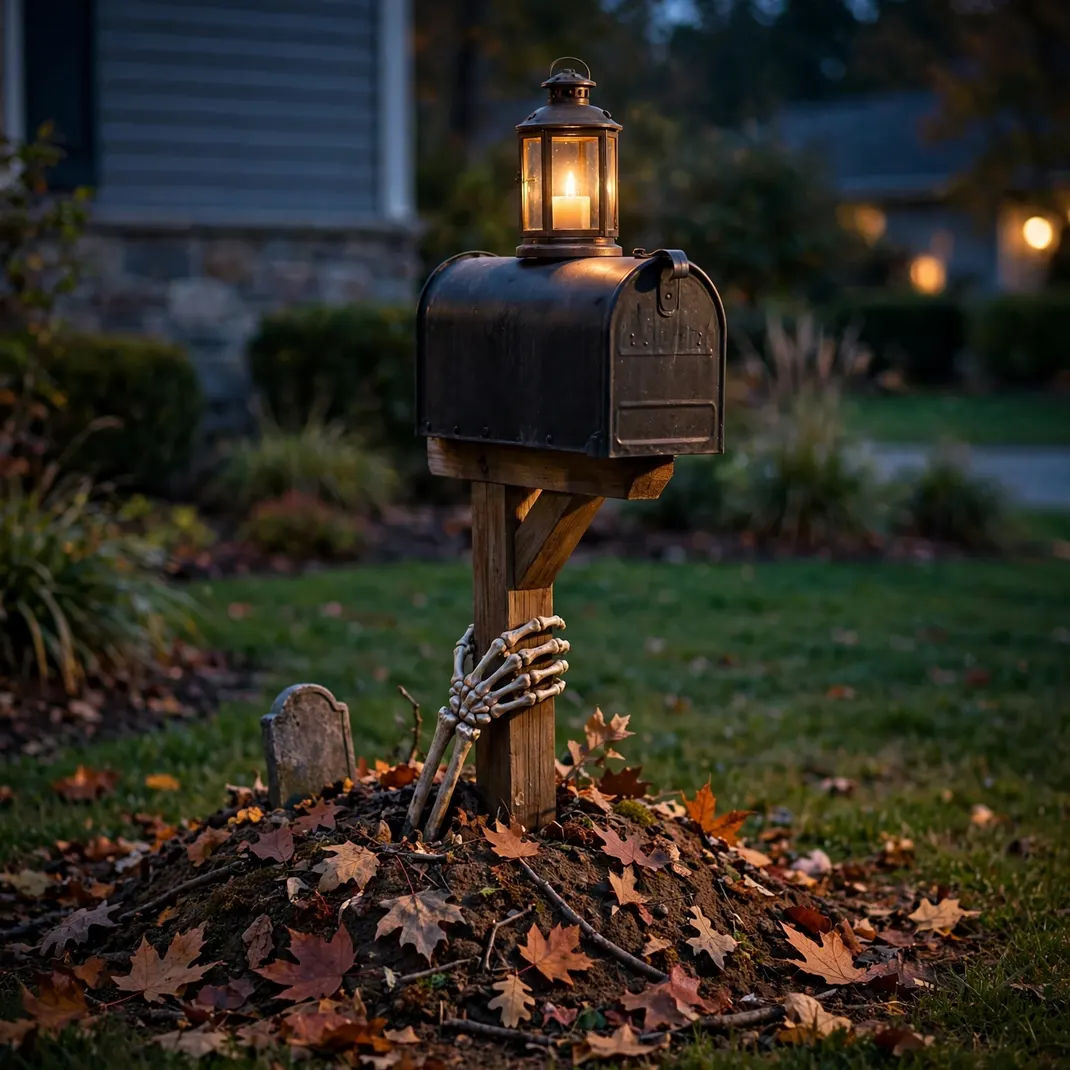 Design 22 Haunt The Mailbox With A Skeleton Hand