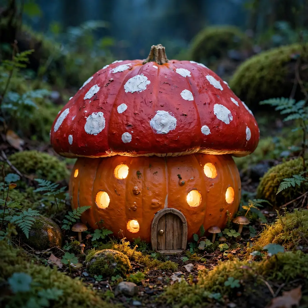 Design 22 Mushroom Cottage Pumpkin