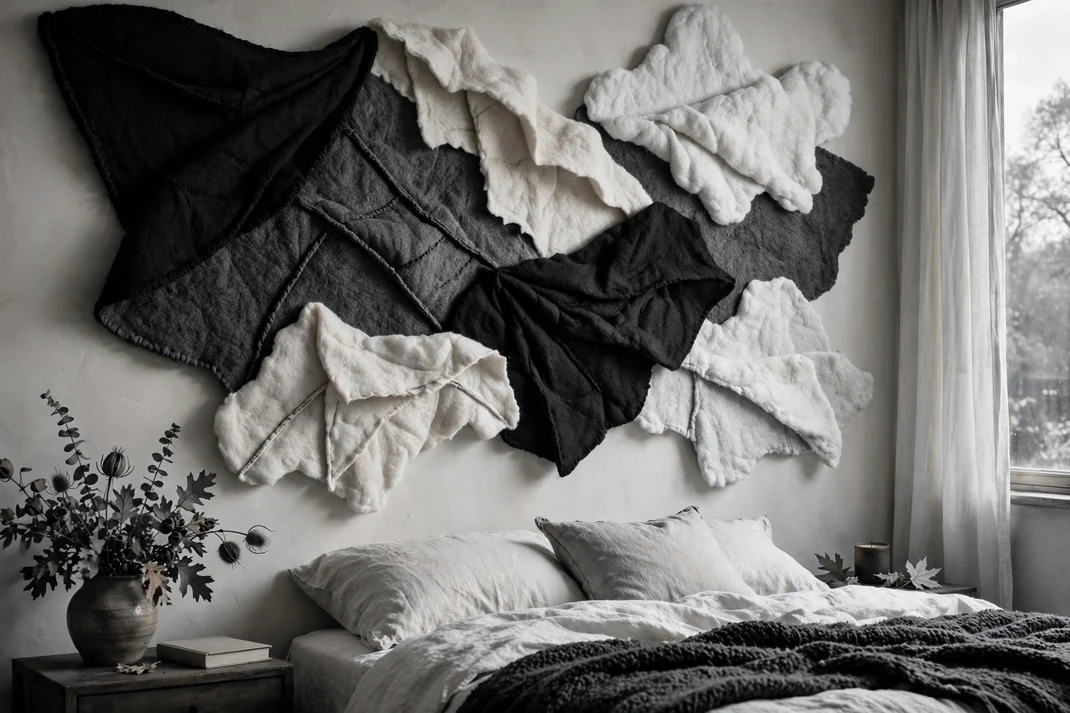 Design 23 Build An Abstract Felt Mural In Black And Chalk