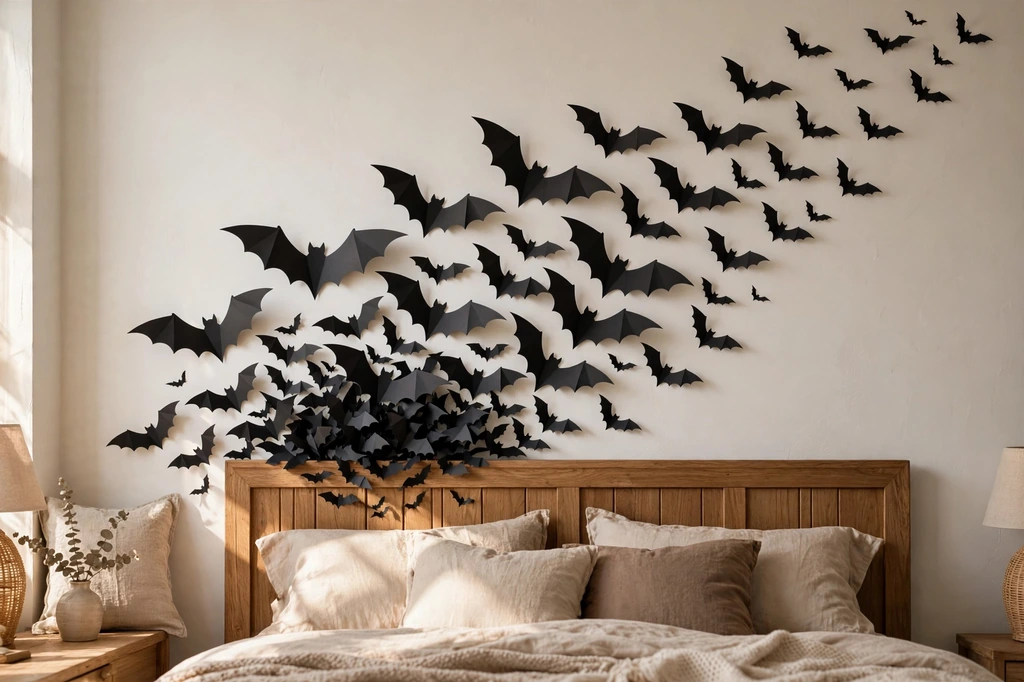 Design 26 Send A Bat Swarm Across The Headboard Wall
