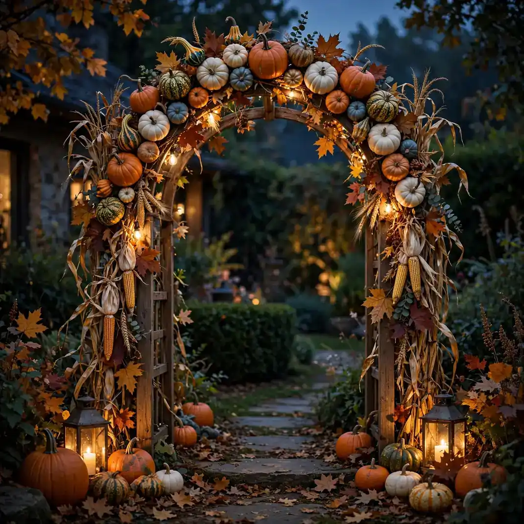 Design 3 Arch Pumpkins Over The Garden Gate