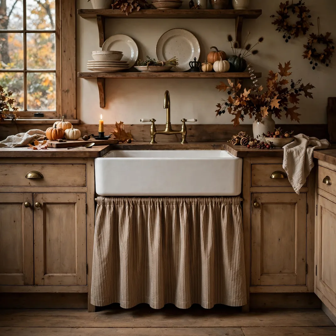 Design 3 Dress The Apron Front Sink In Tobacco Ticking