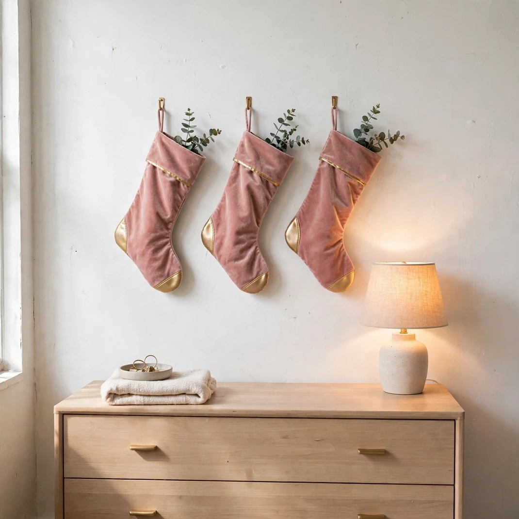 Design 3 Dusty Pink Velvet Stockings