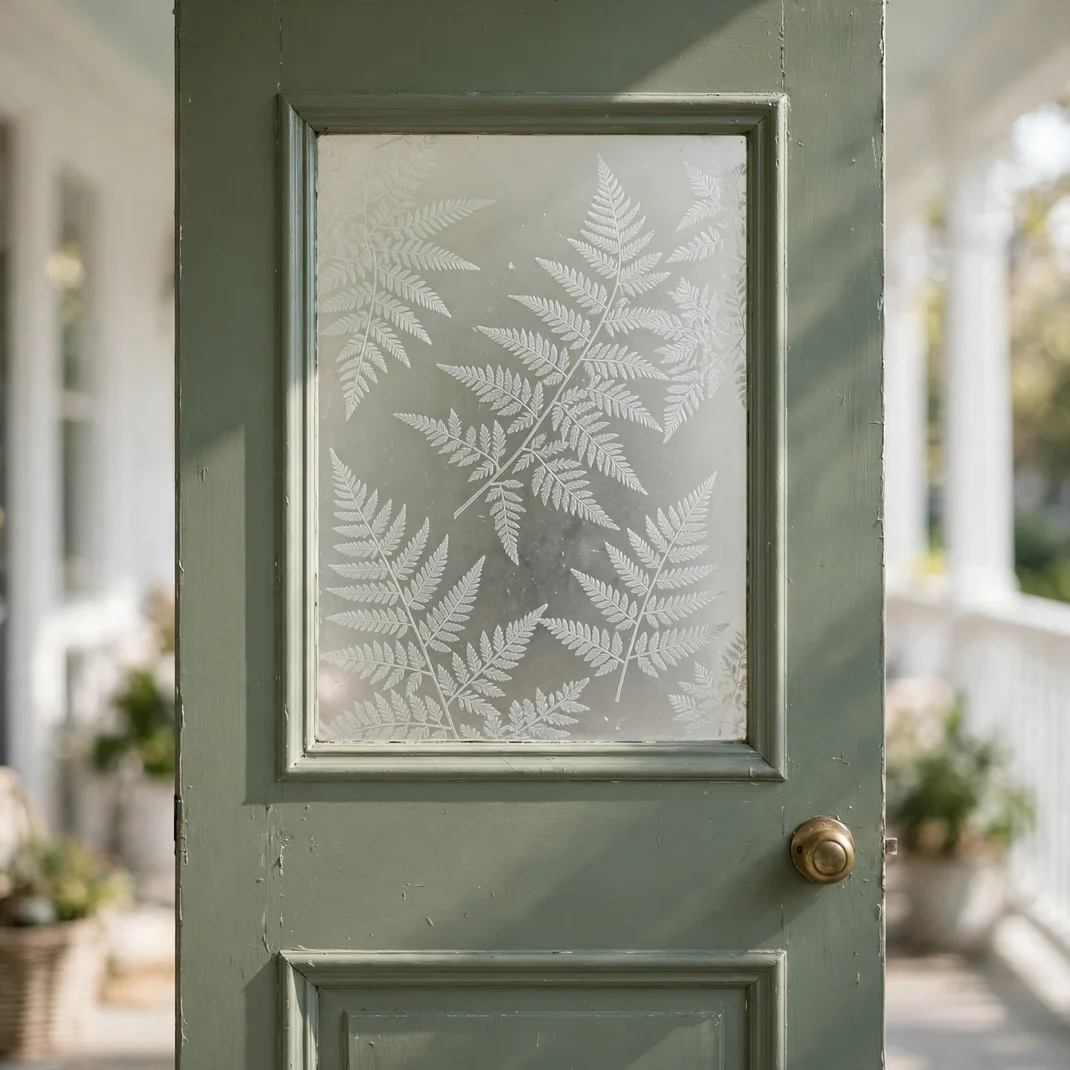 Design 3 Etched Botanical Glass Door