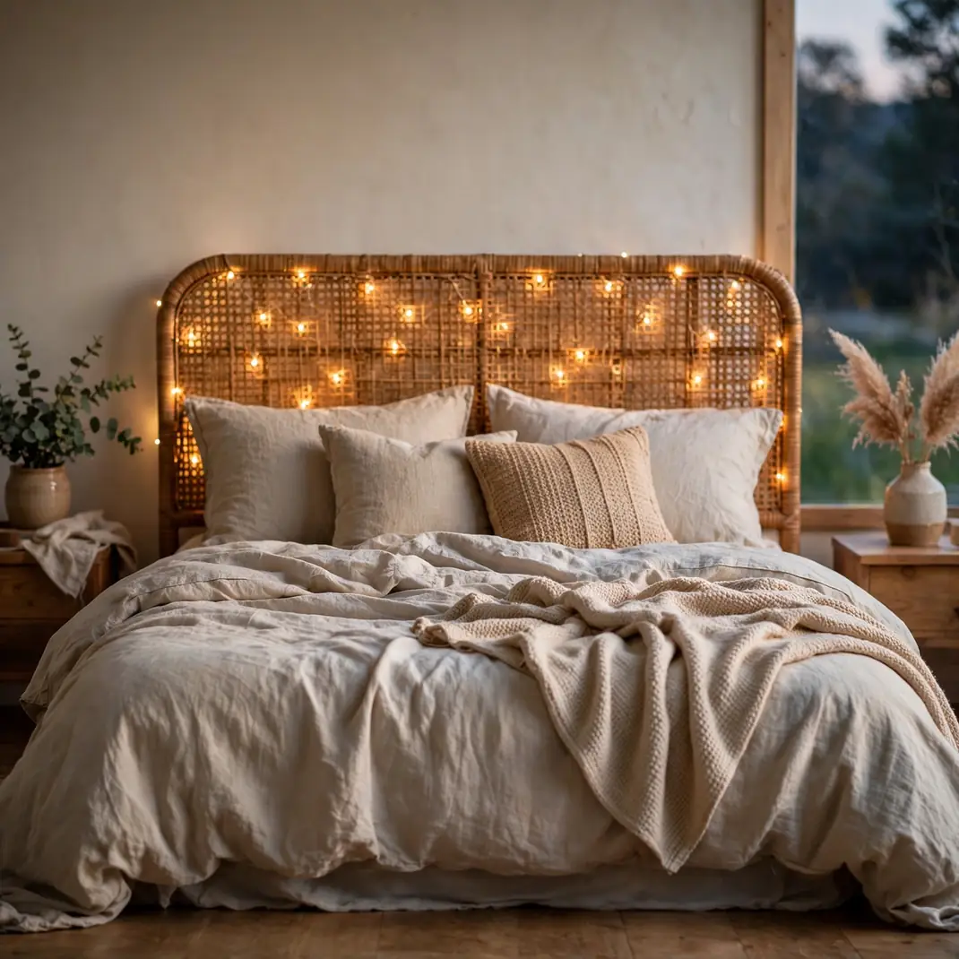 Design 3 String Lights Headboard