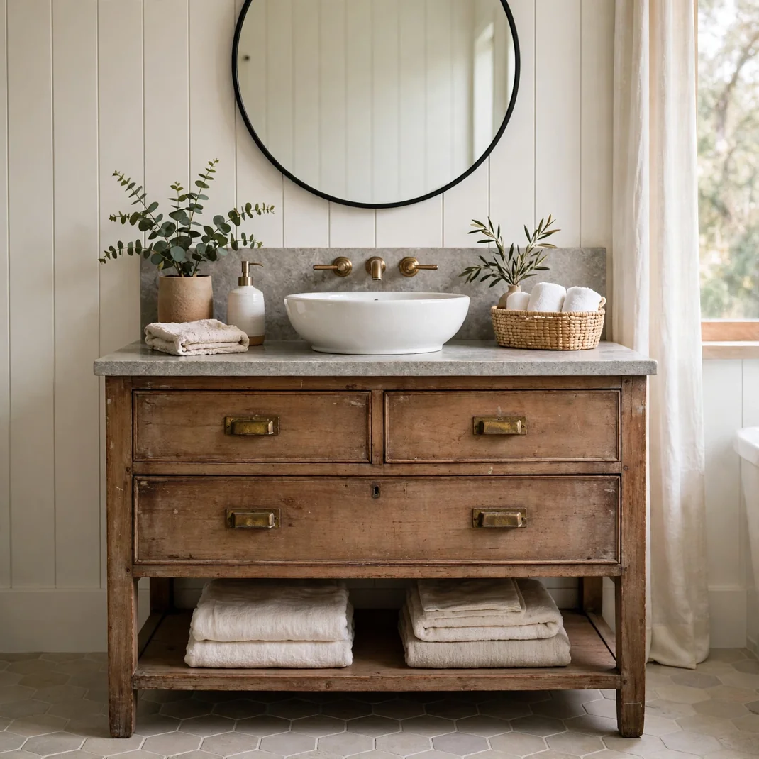 Design 30 Repurposed Dresser Vanity