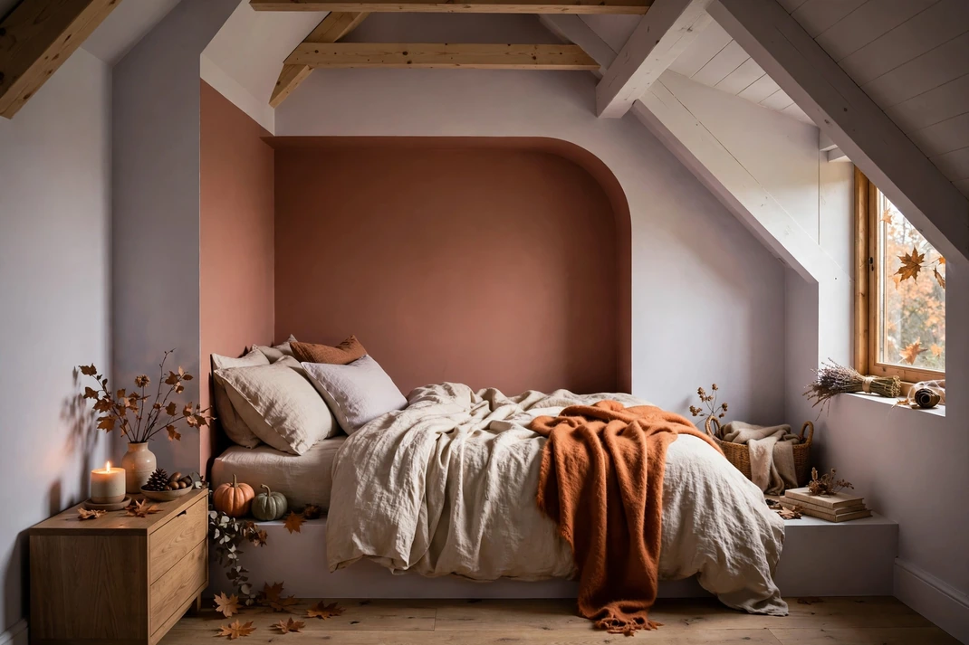 Design 4 Color Block A Lavender And Terra Cotta Bed Alcove