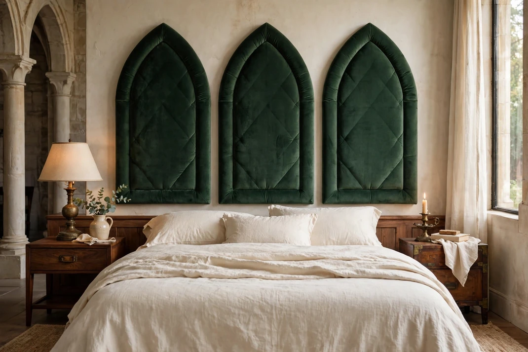 Design 4 Install Velvet Covered Gothic Arch Panels