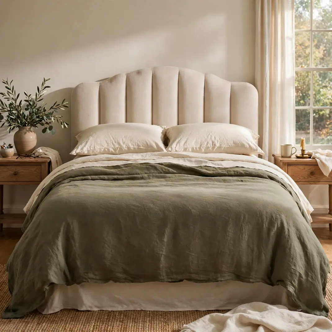 Design 4 Olive Linen Duvet