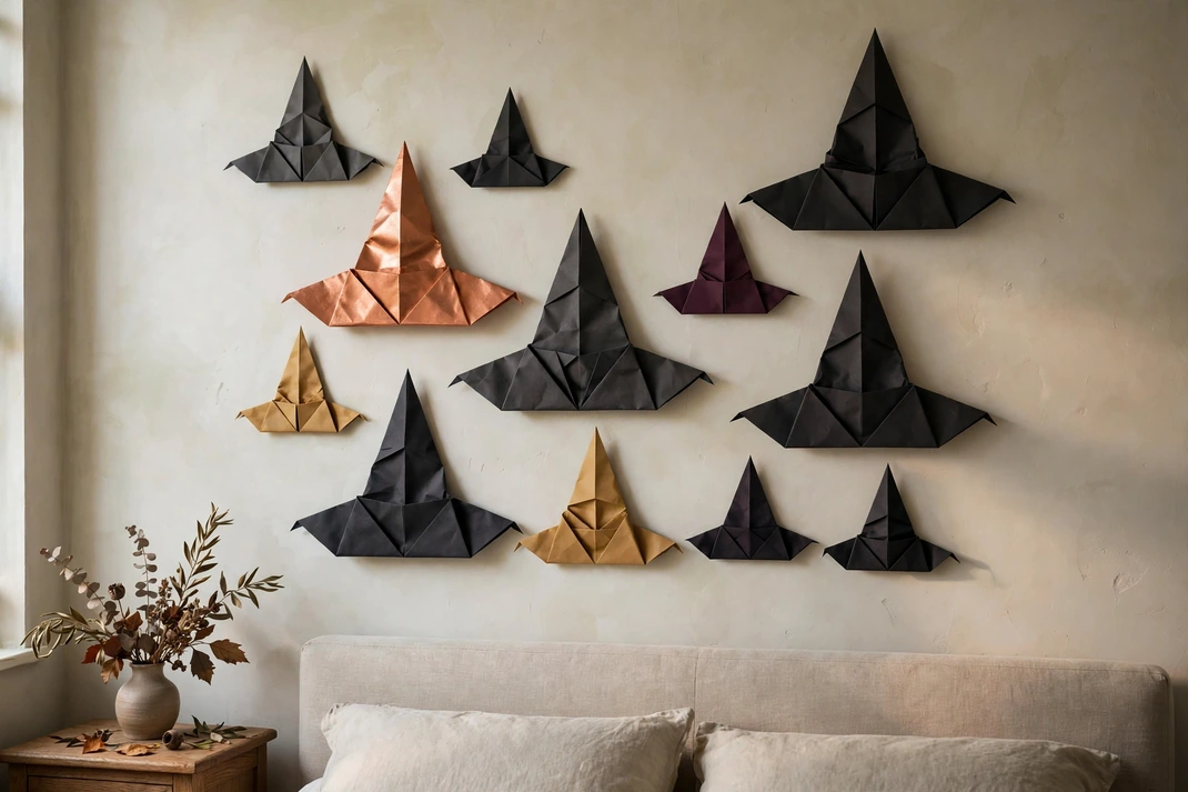 Design 5 Fold A Grid Of Origami Witch Hats