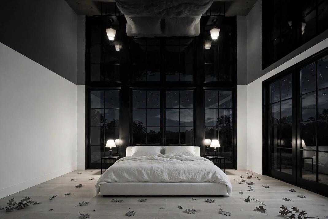 Design 5 Lacquer The Ceiling Black Above White Walls