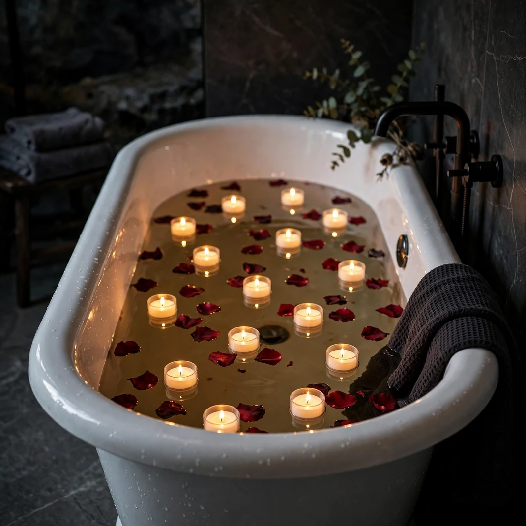 Design 5 Light The Tub With Floating Candles