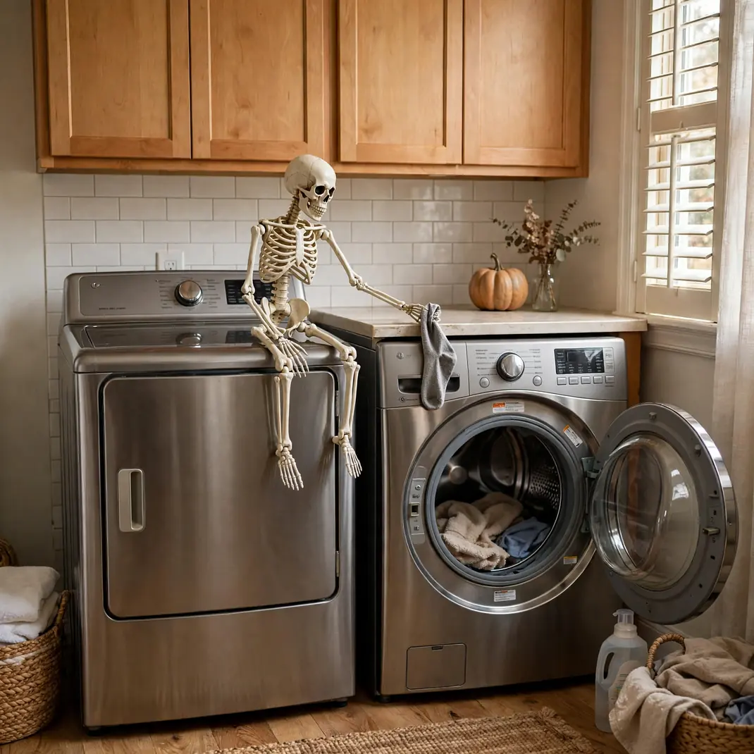 Design 5 Skeleton On Laundry Duty