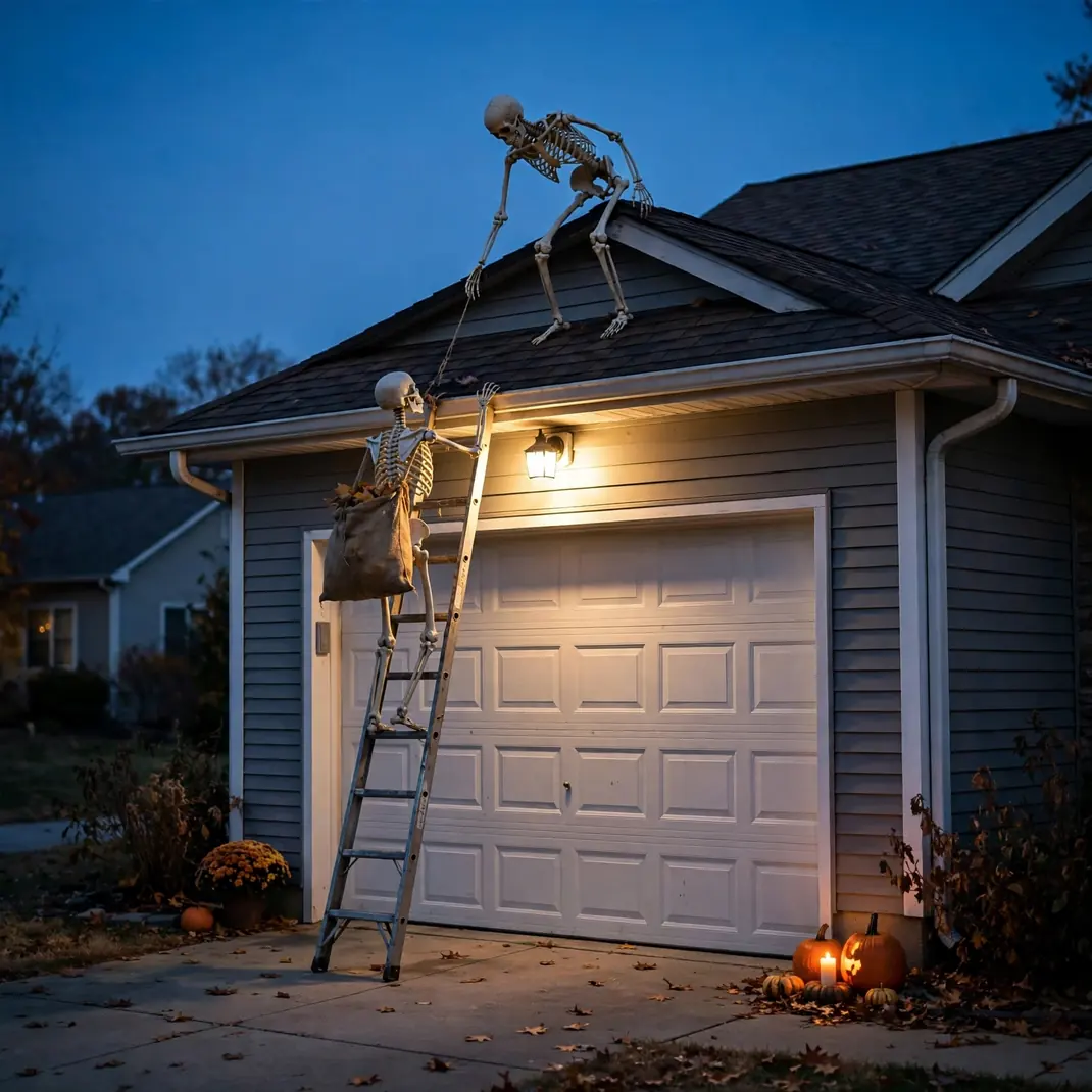 Design 5 Skeletons Climbing Ladder