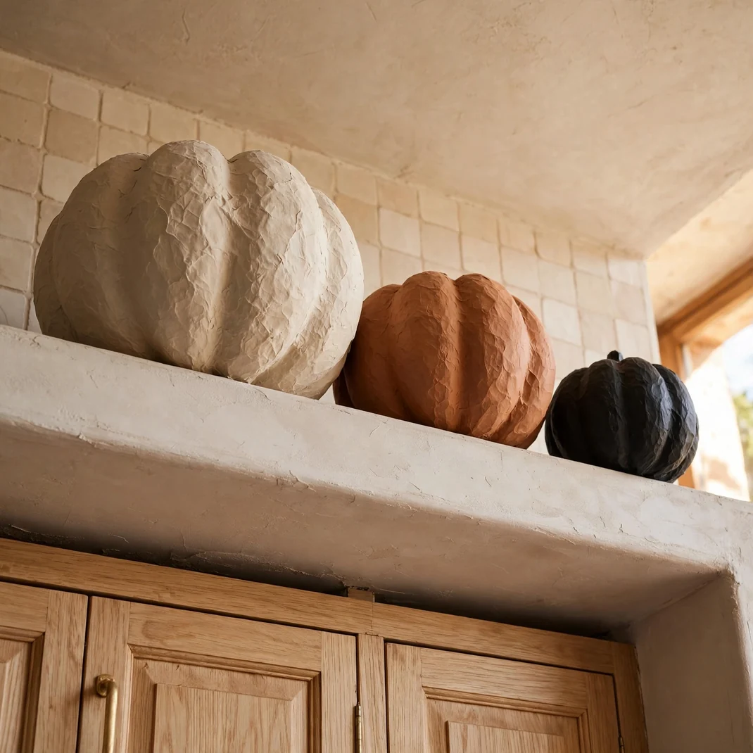 Design 6 Arrange A Trio Of Papier Mache Pumpkins