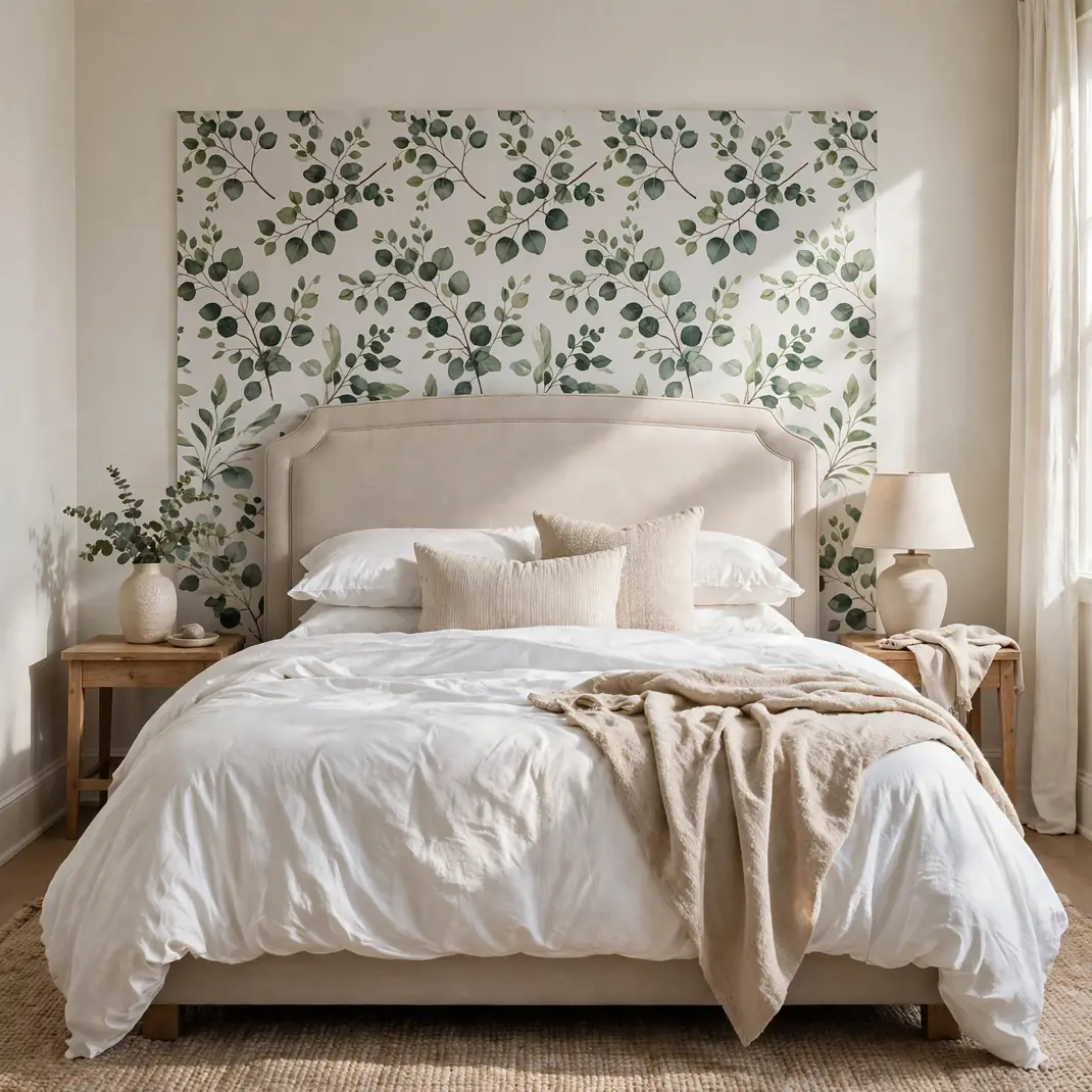 Design 6 Botanical Wallpaper Headboard