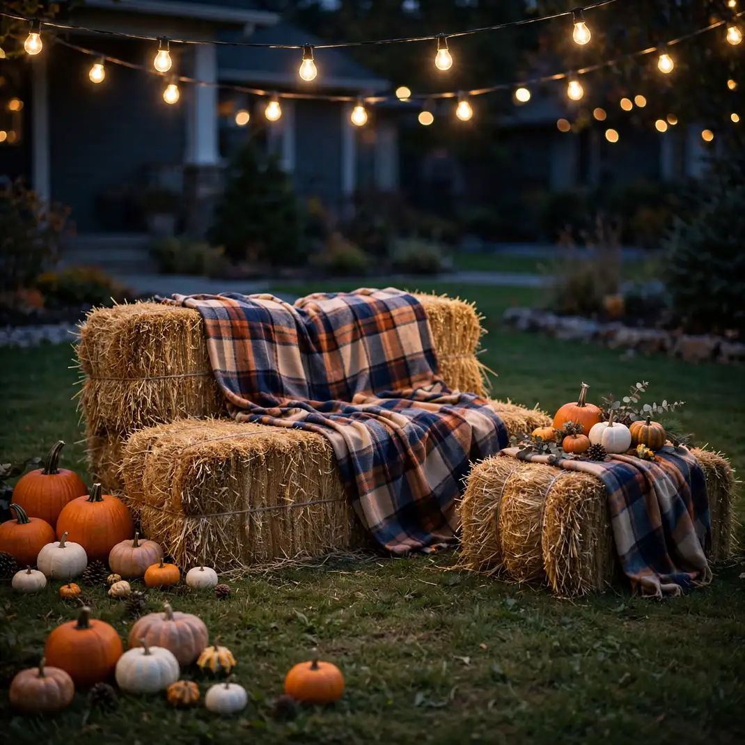 Design 6 Stack Hay Bales Into A Harvest Lounge