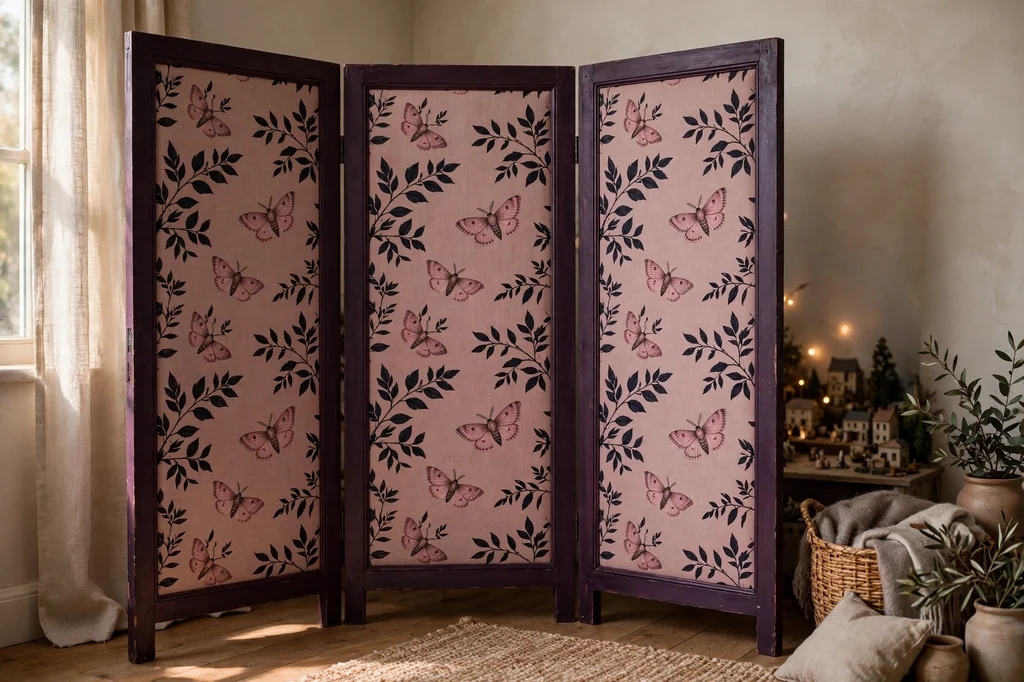 Design 6 Turn A Folding Screen Into A Pink Moth Garden