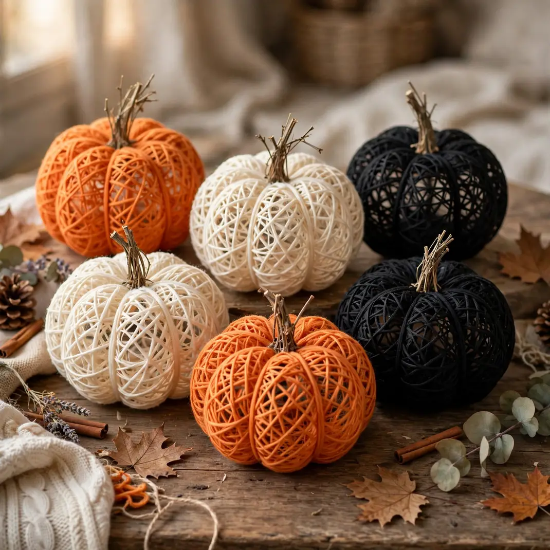 Design 6 Wrap Yarn Balloon Pumpkins