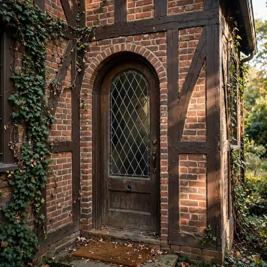 Design 7 Arched Leaded Glass Entry Door