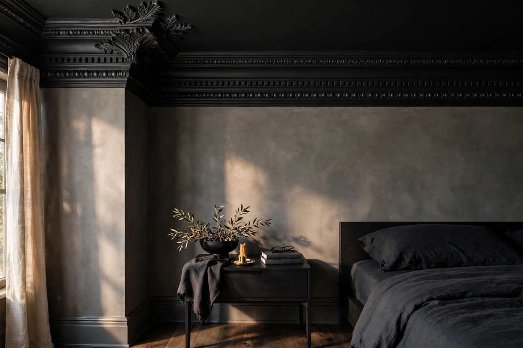 Design 7 Crown The Room With Ink Black Ornate Molding