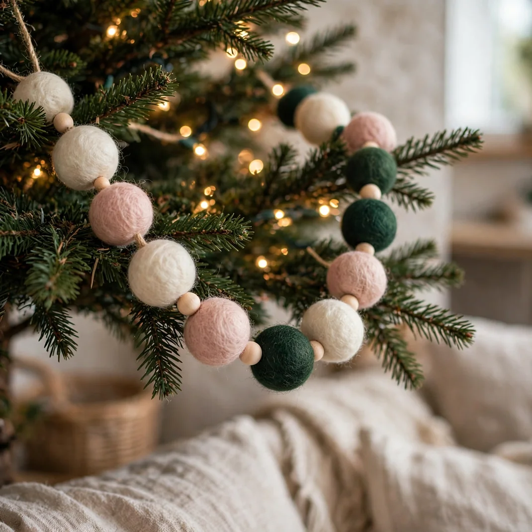Design 7 Felt Ball Garland