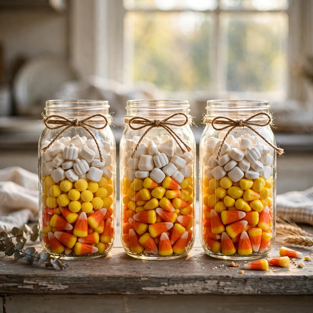 Design 7 Fill Jars With Candy Corn Layers