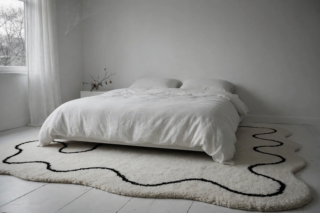 Design 7 Ground The Bed With A Serpentine Border Rug