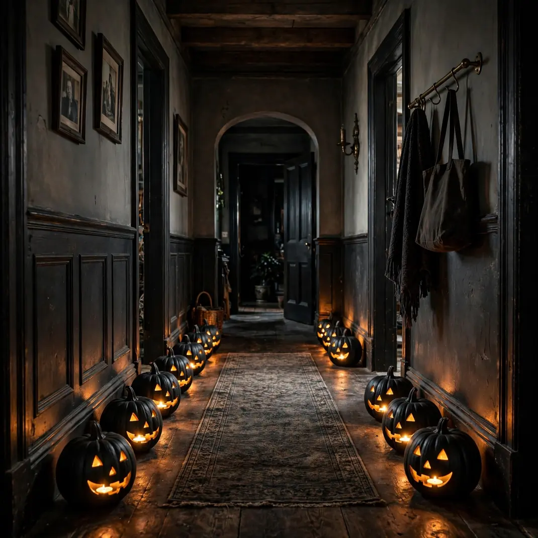 Design 8 Row The Hallway With Pumpkin Lanterns