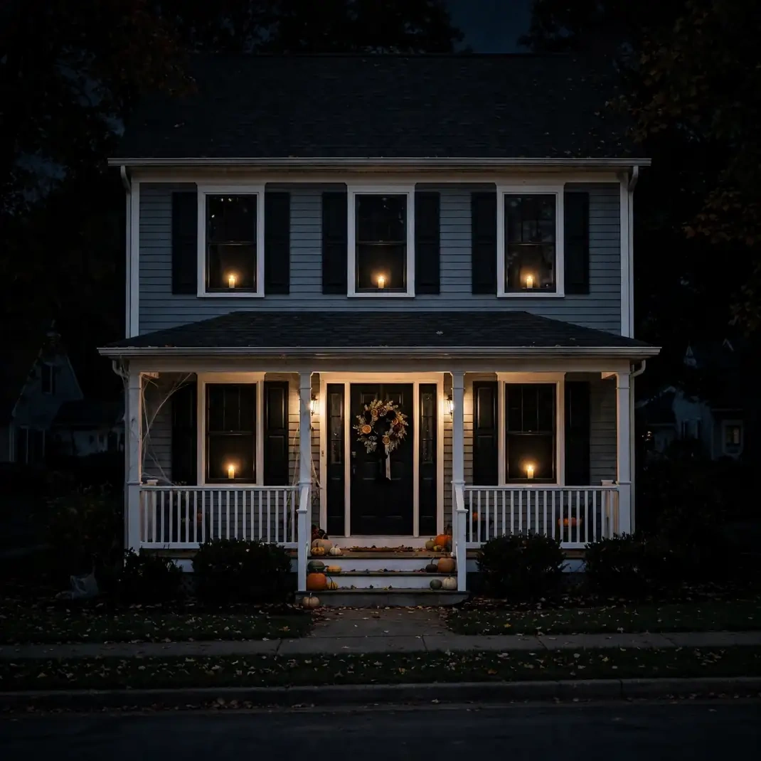 Design 8 Set Flickering Candles In Every Street Facing Window