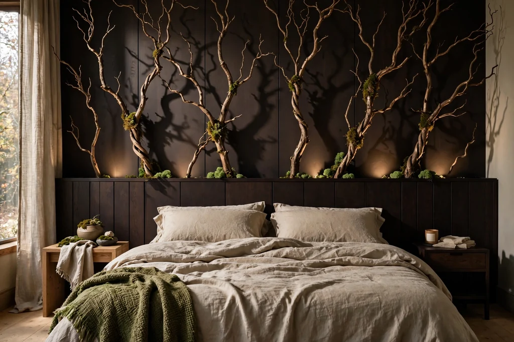 Design 9 Frame The Bed With A Haunted Forest Headboard