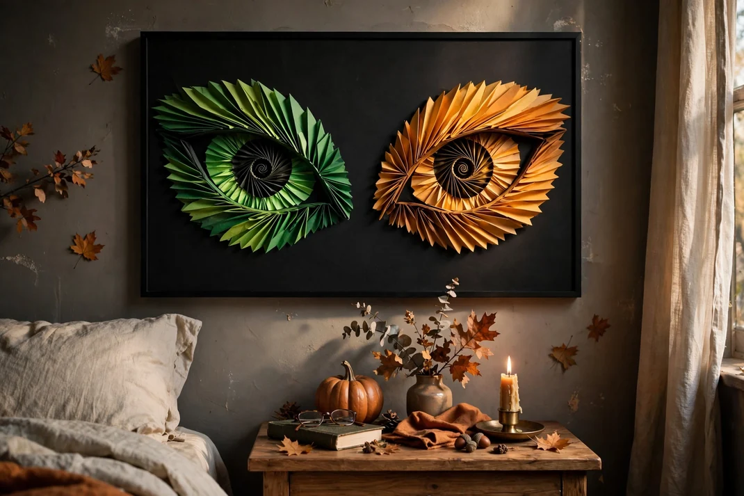 Design 9 Iris Fold A Pair Of Watchful Cat Eyes