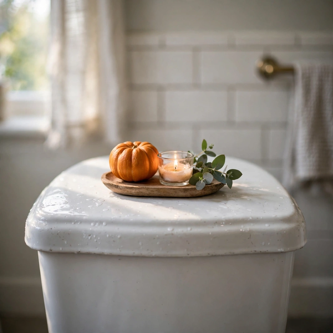 Design 9 Place A Mini Pumpkin On The Tank Lid