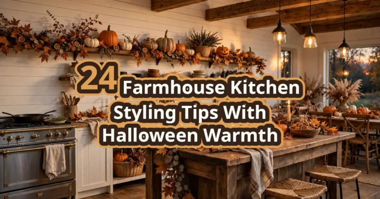 24 Farmhouse Kitchen Styling Tips With Halloween Warmth