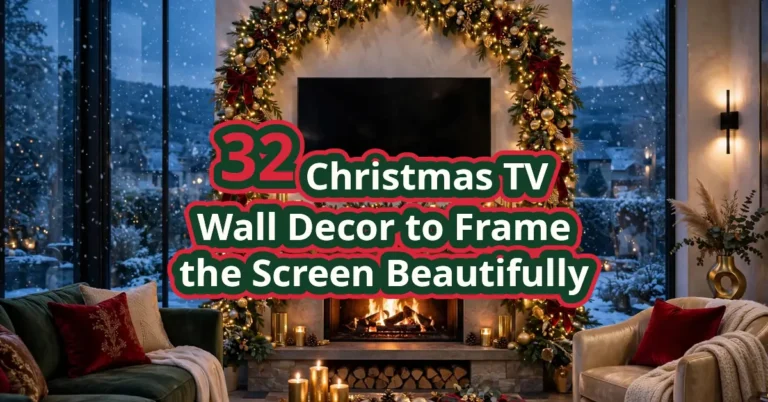 32 Christmas TV Wall Decor to Frame the Screen Beautifully